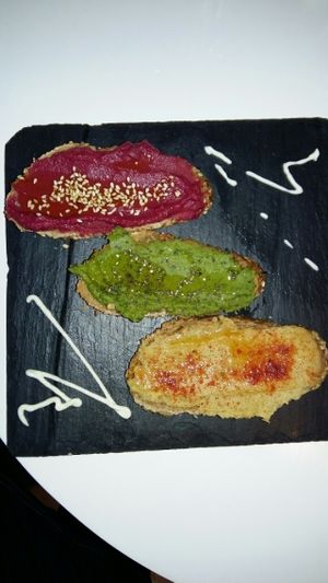 Houmous tostada  at Chillin' Cafe in Madrid