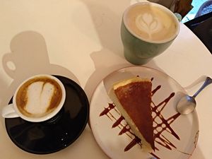 Cheese cake at Chillin' Cafe in Madrid