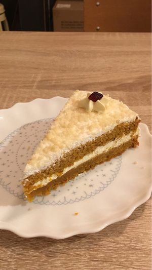 Carrot cake at Chillin' Cafe in Madrid