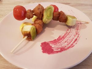 Skewers at Chillin' Cafe in Madrid