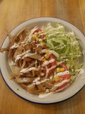 Vegan kebab at Chillin' Cafe in Madrid