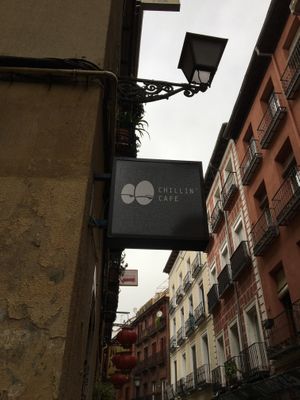 Outside at Chillin' Cafe in Madrid