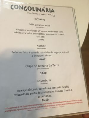 Entradas at Congolinaria - Alfonso Bovero in Sao Paulo