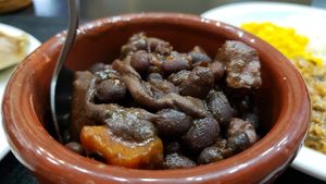 Feijoada do dia (R$30). Not bad. Comes with rice and farofa (not pictured). at Congolinaria - Alfonso Bovero in Sao Paulo