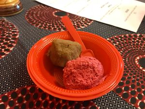 Omomba with ice cream at Congolinaria - Alfonso Bovero in Sao Paulo