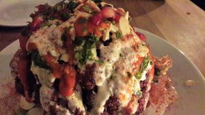 Cauliflower with almonds, pomegranate, tahini & herbs at Maray - Bold St in Liverpool