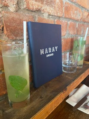 Love the Maray drinks shelves (saffron lemonade) at Maray - Bold St in Liverpool