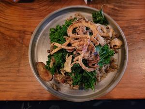 Spiced Lentil and Rice Mejadara #Veganuary at Maray - Bold St in Liverpool