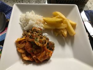 Whole meal at MUY Milanesas in Sao Paulo