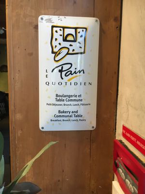Sign at Le Pain Quotidien - 65th & Lexington in New York City