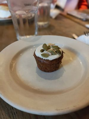 Mini vegan carrot cake, it was fine at Le Pain Quotidien - 65th & Lexington in New York City