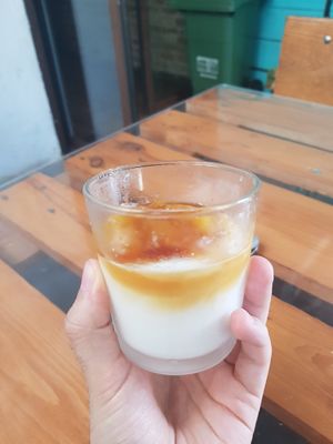 Mango panna-cotta at El Manglar in Oviedo