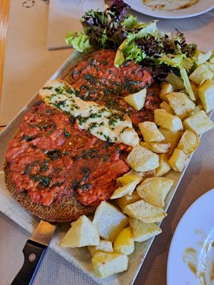 Increíble cachopo! at El Manglar in Oviedo