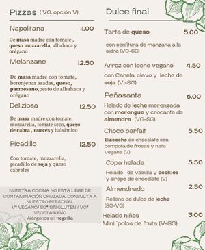 menu at El Manglar in Oviedo