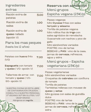 menu at El Manglar in Oviedo