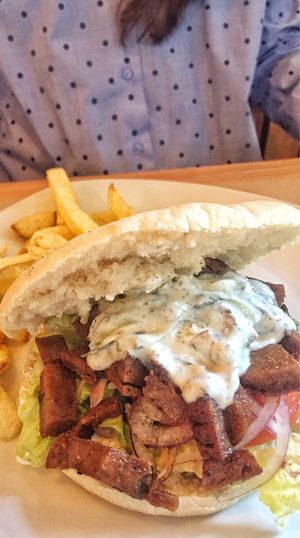 Kebab vegano at El Manglar in Oviedo