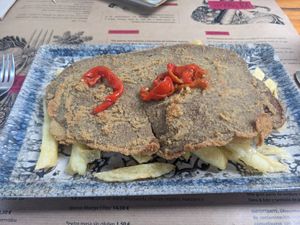 Disgusting veggie cachopo at El Manglar in Oviedo