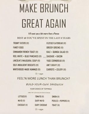 The current menu for the brunch at Oddfellows Liquor Bar in Columbus
