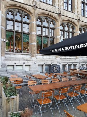 front terrace at Korenmarkt at Le Pain Quotidien - Gent Korenmarkt in Ghent