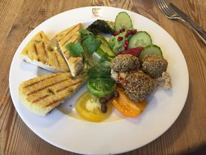 vegan mezze  at Le Pain Quotidien in Mons