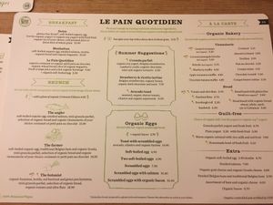 the carrots represent which meals are vegan at Le Pain Quotidien in Mons