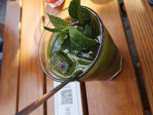 Mint tea at Le Pain Quotidien in Namur