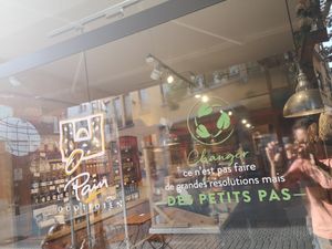 Outside at Le Pain Quotidien in Namur