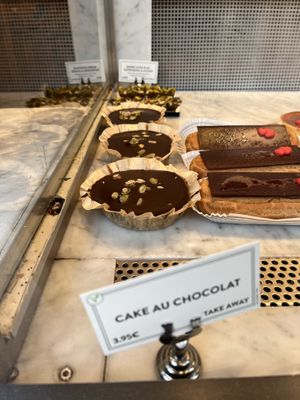 Chocolate cake  at Le Pain Quotidien in Namur