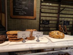 Vegan brownie at Le Pain Quotidien in Namur