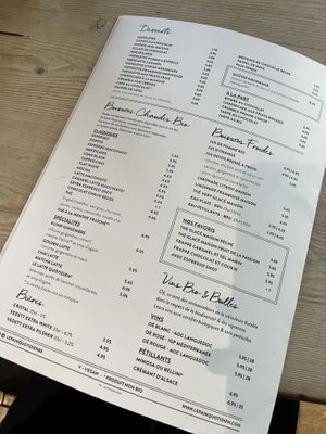 Menu  at Le Pain Quotidien in Wemmel