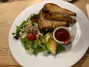 Gardener's croque at Le Pain Quotidien in Leuven