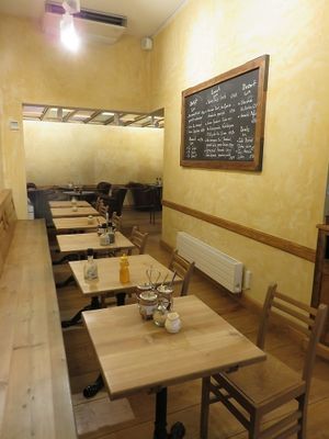 inside one of the rooms at Le Pain Quotidien, Louvain at Le Pain Quotidien in Leuven