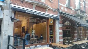 Outside at Le Pain Quotidien in Leuven