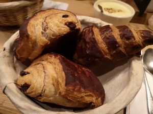 Croissants and chocolate vegan at Le Pain Quotidien in Leuven