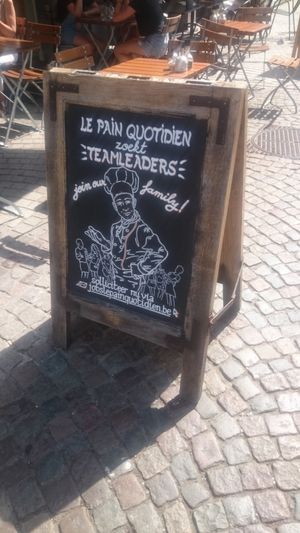 Outside at Le Pain Quotidien in Mechelen