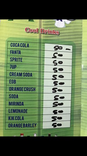 Sodas  at Shri Bhawan Dosa in Kandy