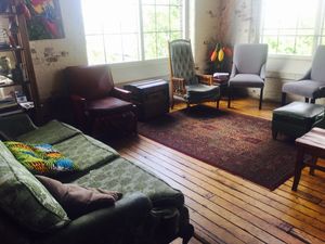 Comfy seating at Frontier Cafe in Brunswick