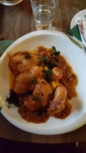 Sellerie "Schnitzel" mit Couscous at Strandhalle in Binz
