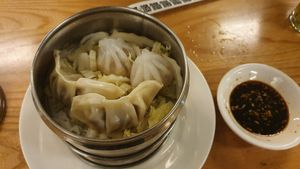 Vegan dumplings at Lily's Maxim in Basel