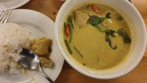 Vegan Thai Curry with Okara at Lily's Maxim in Basel
