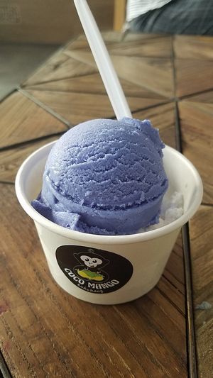 Butterfly Pea Coconut Ice Cream at Coco Mango in Koh Chang