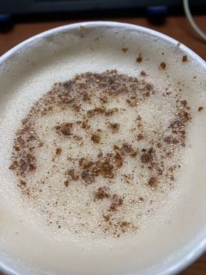 Chai Latte with oat milk at The Heart Cafe in Bragg Creek