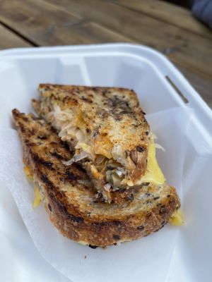 Vegan tempeh Reuben   at The Heart Cafe in Bragg Creek