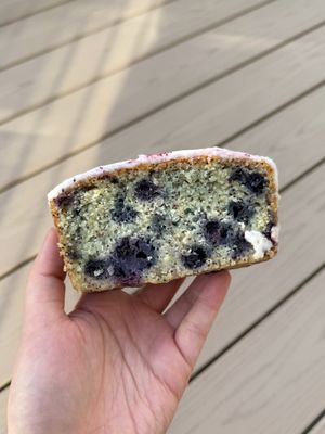 Lemon blueberry loaf   at The Heart Cafe in Bragg Creek