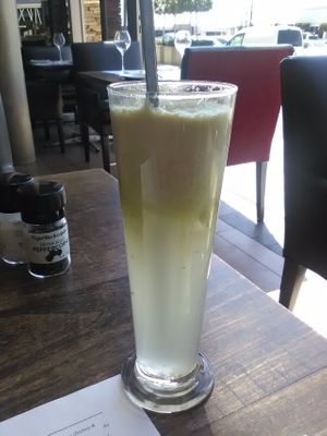 Freshly squeezed apple juice at Licorish Bistro in Johannesburg