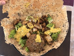 Crepe seitan  at Biocreperia RiscoCaido in Gran Canaria