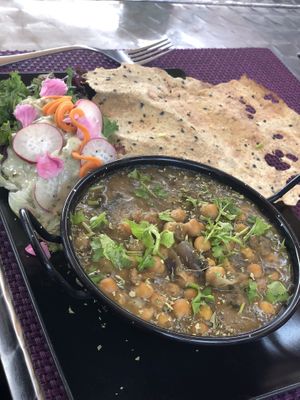 Ropa vieja vegana  at Biocreperia RiscoCaido in Gran Canaria