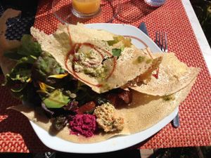 delicious vegan crepes, still dreaming of the tasty dips ❤  at Biocreperia RiscoCaido in Gran Canaria