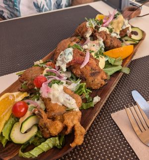 Pakoras at Biocreperia RiscoCaido in Gran Canaria