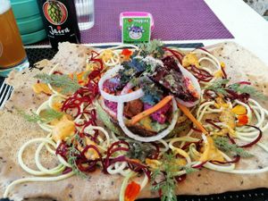 Crêpe with tempeh, zucchini spaghetti and much more at Biocreperia RiscoCaido in Gran Canaria